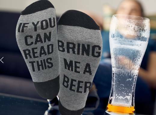 Bring Me Beer / Bring Me Wine Christmas Novelty Socks Secret Santa Present UK Bring Me Beer / Bring Me Wine Christmas Novelty Socks Secret Santa Present UK